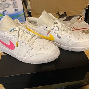 Jordan multi color swoosh